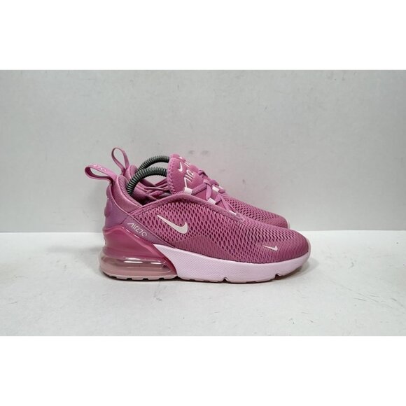 Nike Air Max 270 Shoes Kids Size 1Y Pink Mesh Sneakers Youth HQ1555-646 - Picture 1 of 8